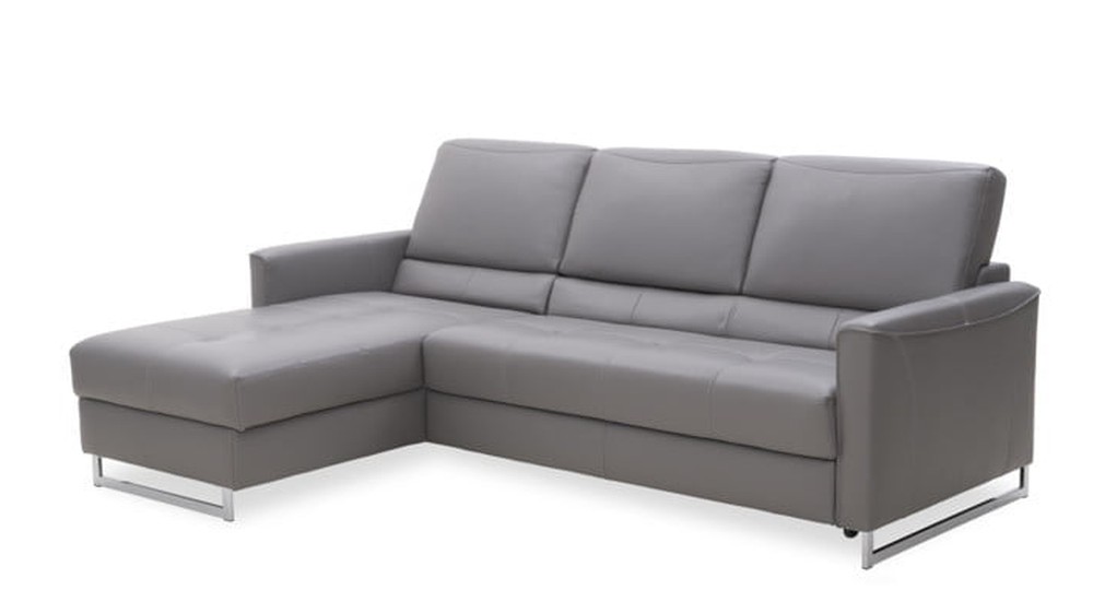 Kler pilka kampinė sofa Fuga su gulimąja dalimi
