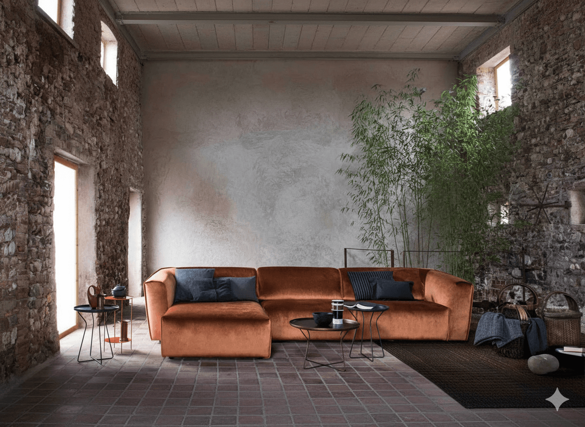 Alf da fre italiski minksti baldai kampine sofa ladigue