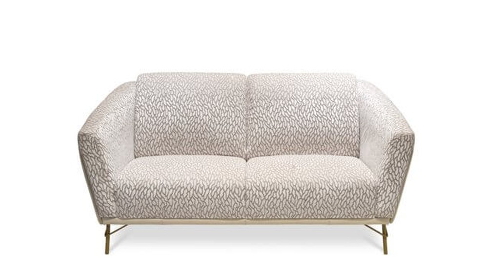 Kler ilga margo rašto sofa Gondoliere ant auksinių kojelių