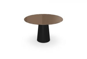italiski baldai stiklinis apvalus valgomojo stalas sovet totem TEM6