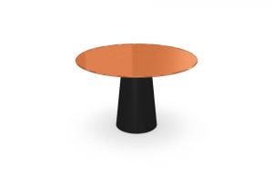 italiski baldai stiklinis apvalus valgomojo stalas sovet totem TER4