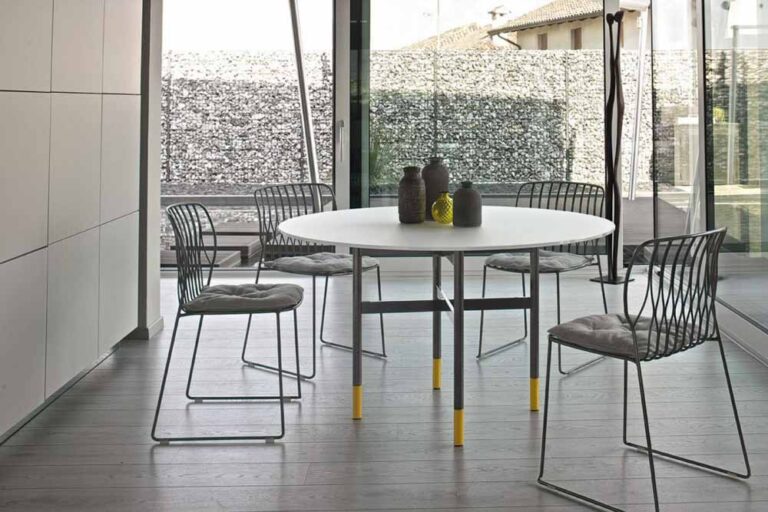 italiski valgomojo baldai Glamour round stalas