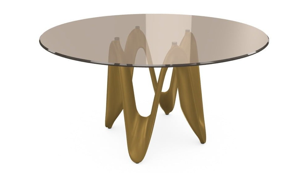 italiski valgomojo baldai stalas-LAMBDA GLASS BR TBTB