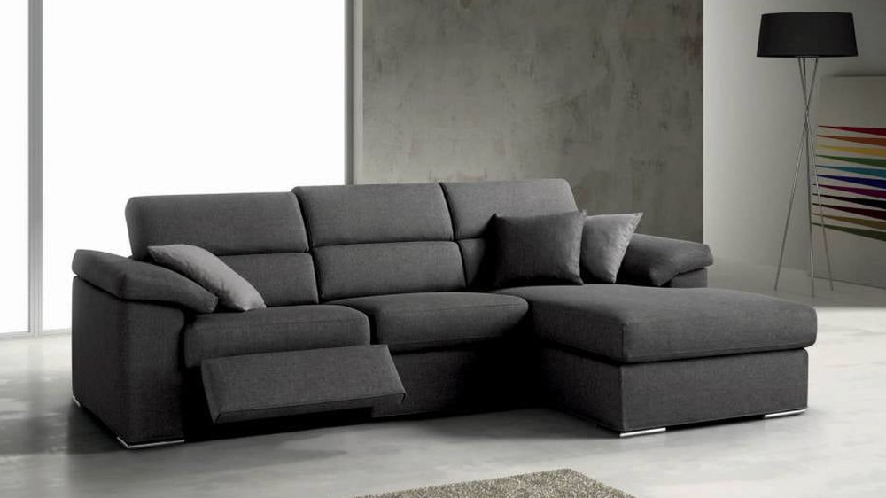 Tamsiai pilka kampinė sofa Alter su pakeliamu atlošu, SAMOA DIVANI