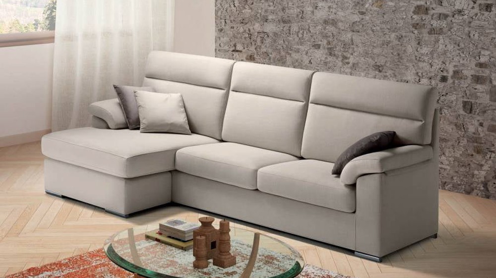 Šviesiai pilka sofa Alter su stikliniu staliuku, SAMOA DIVANI