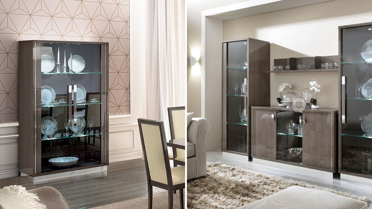 Platinum Roma Capitonne kolekcijos svetainė su vitrininėmis spintomis, CAMELGROUP
