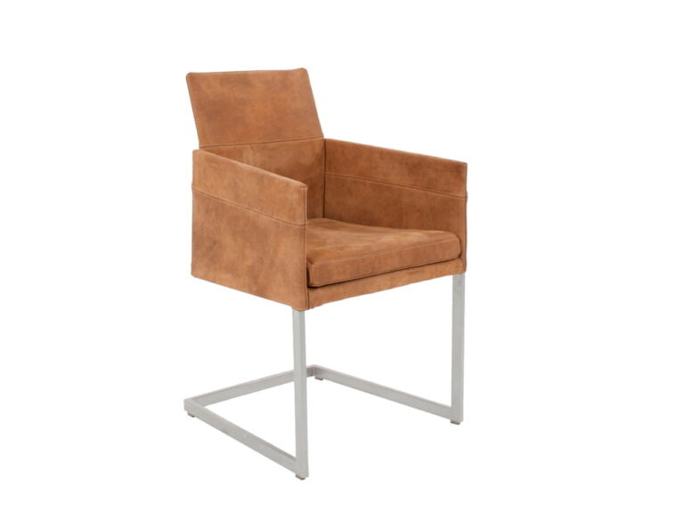 Vokiški baldai kėdė TEXAS-FLAT-Leather-KFF (16) moderni