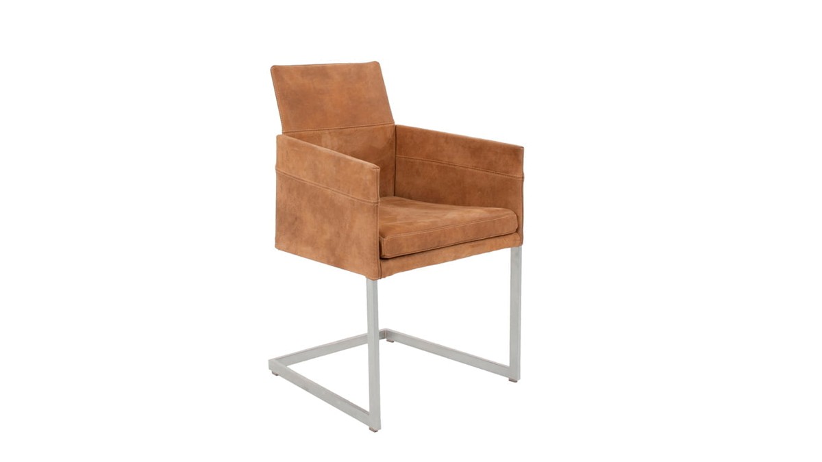 Vokiški baldai kėdė TEXAS-FLAT-Leather-KFF (16) moderni