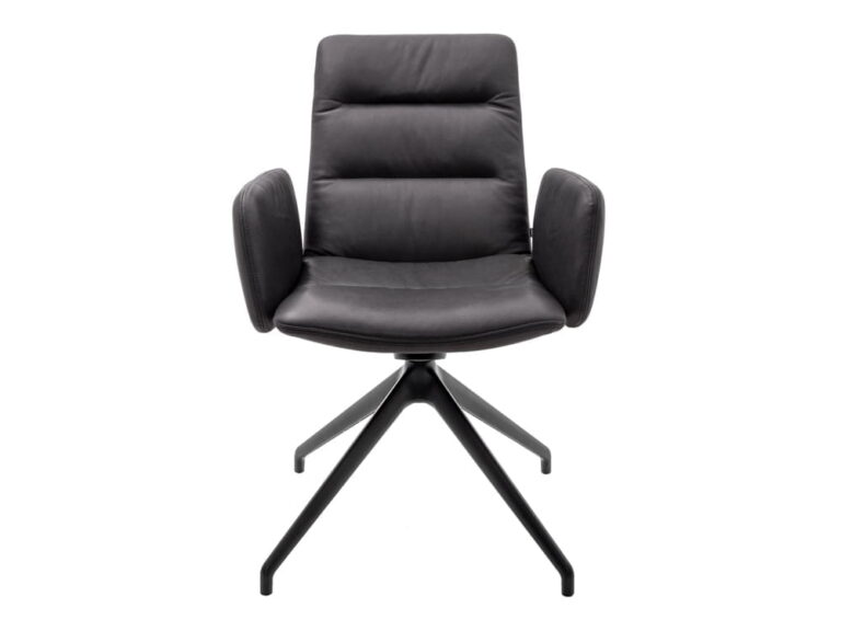 Vokiški baldai kėdė arva-light-trestle juoda (1) moderni