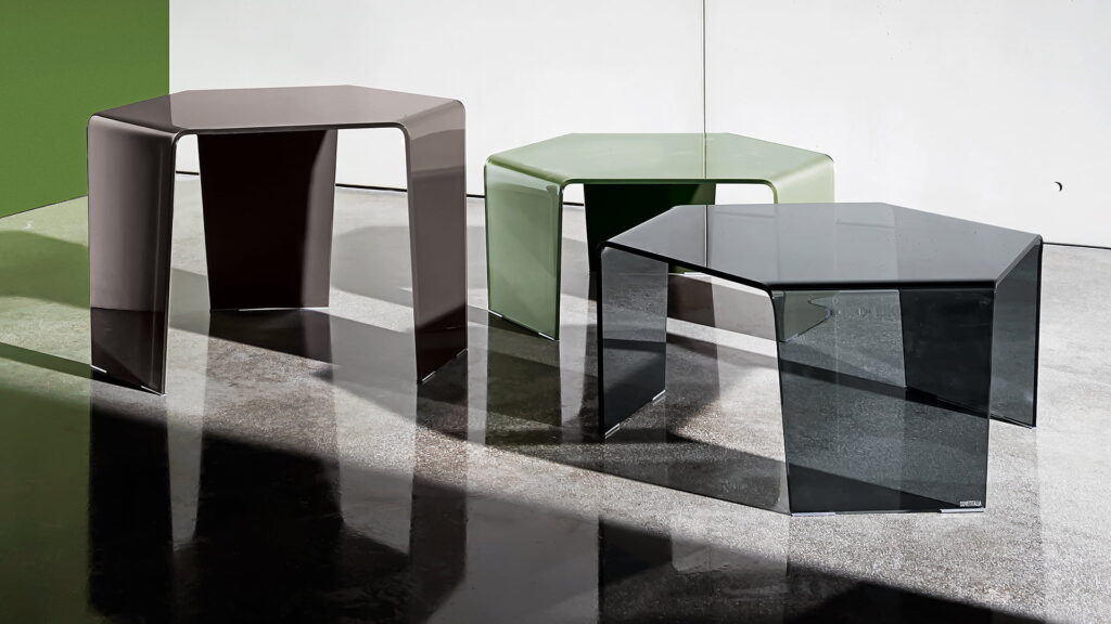 Žurnalinis staliukas Sovet 3 Feet modernus stiklis