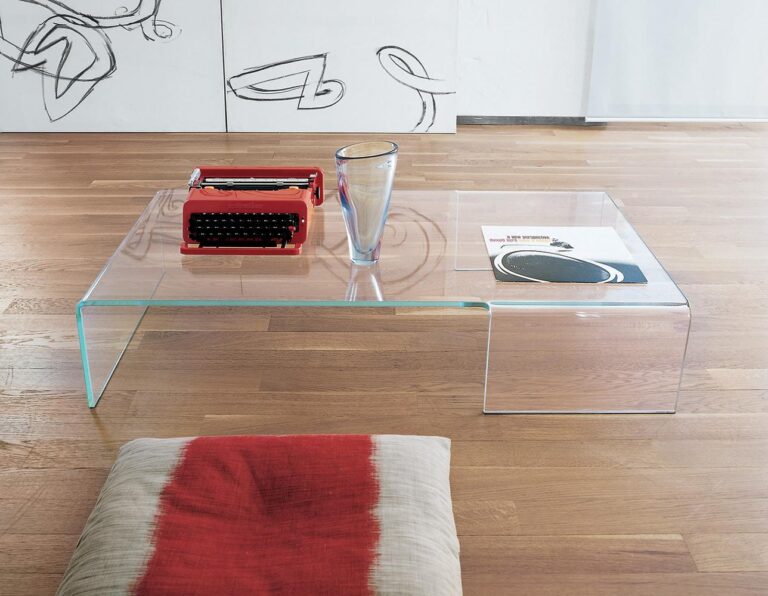 Žurnalinis staliukas Spider modernus stiklinis