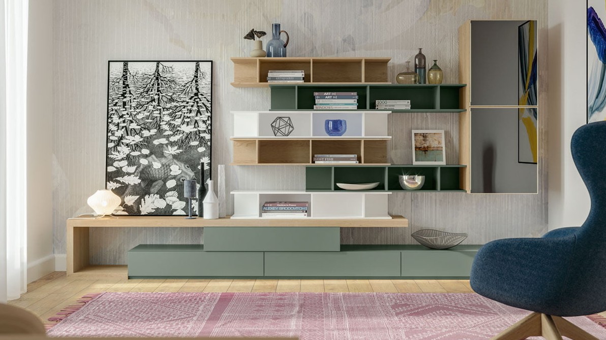 Korpusiniai svetainės baldai Living 611