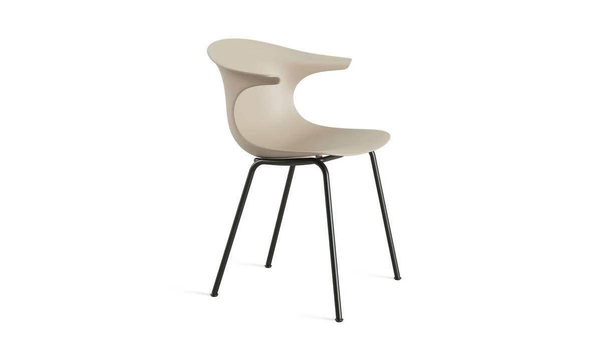 Loop Mono kėdė smėlio spalvos – vaizdas iš šono, Infinity Design