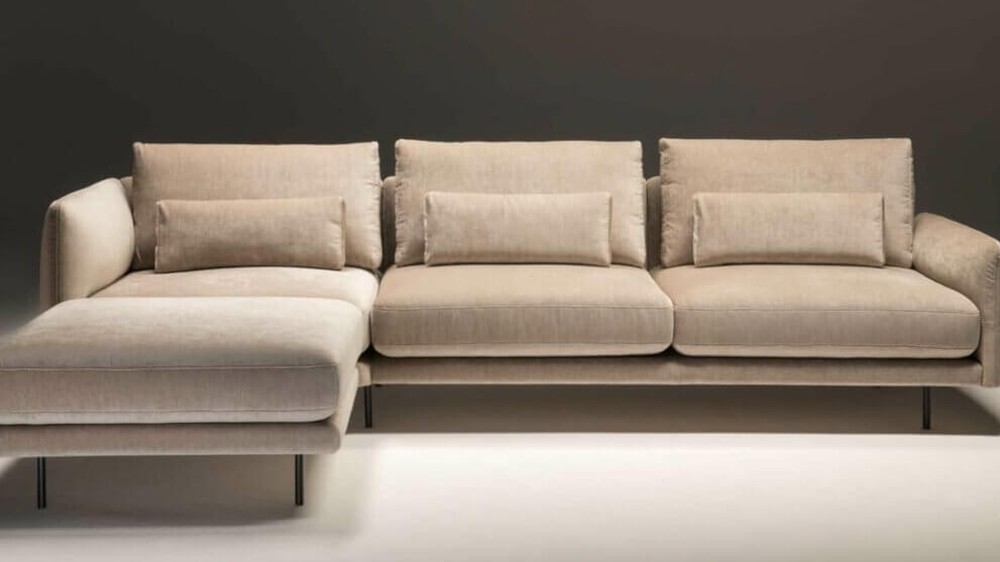 Kler ilga smėlio spalvos kampinė sofa Stay