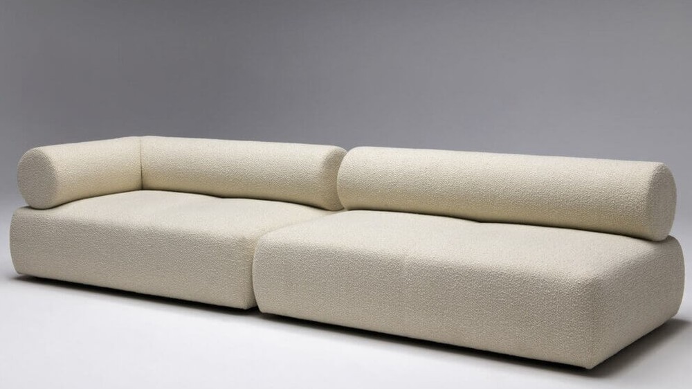 Kler kreminė bouclé modulinė sofa Cheers