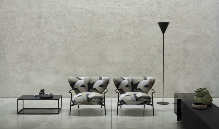 Gina fotelis Cierre1972 modernus, itališkas