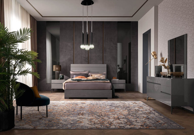 Graphite moderni miegamojo lova Alf Italia