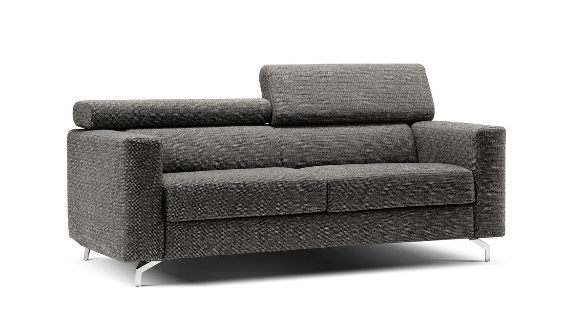 Pilka sofa Arnold su pakeliamais galvos atlošais, FAMILY BEDDING