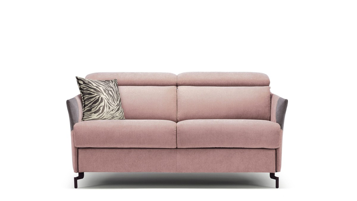 Rožinė sofa Clipper dėžės formos porankiais, FAMILY BEDDING