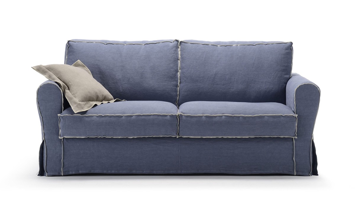Žalsva sofa Morgan Shabby su kontrastiniu apvadu, FAMILY BEDDING