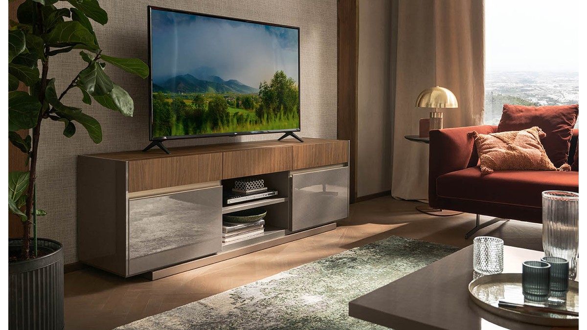 Tv spintelė Corso Como prie marmurinės sienos, ALF ITALIA