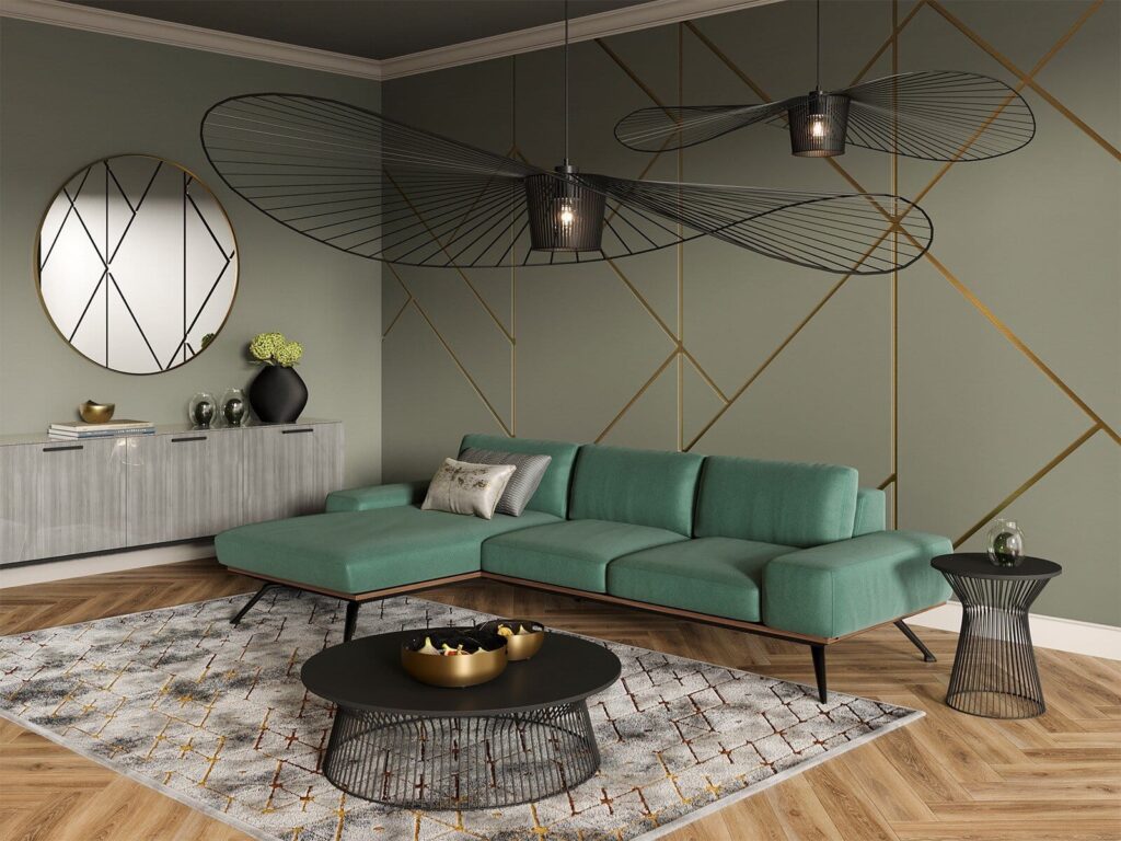 Kler Figaro Uno kampinė sofa moderni