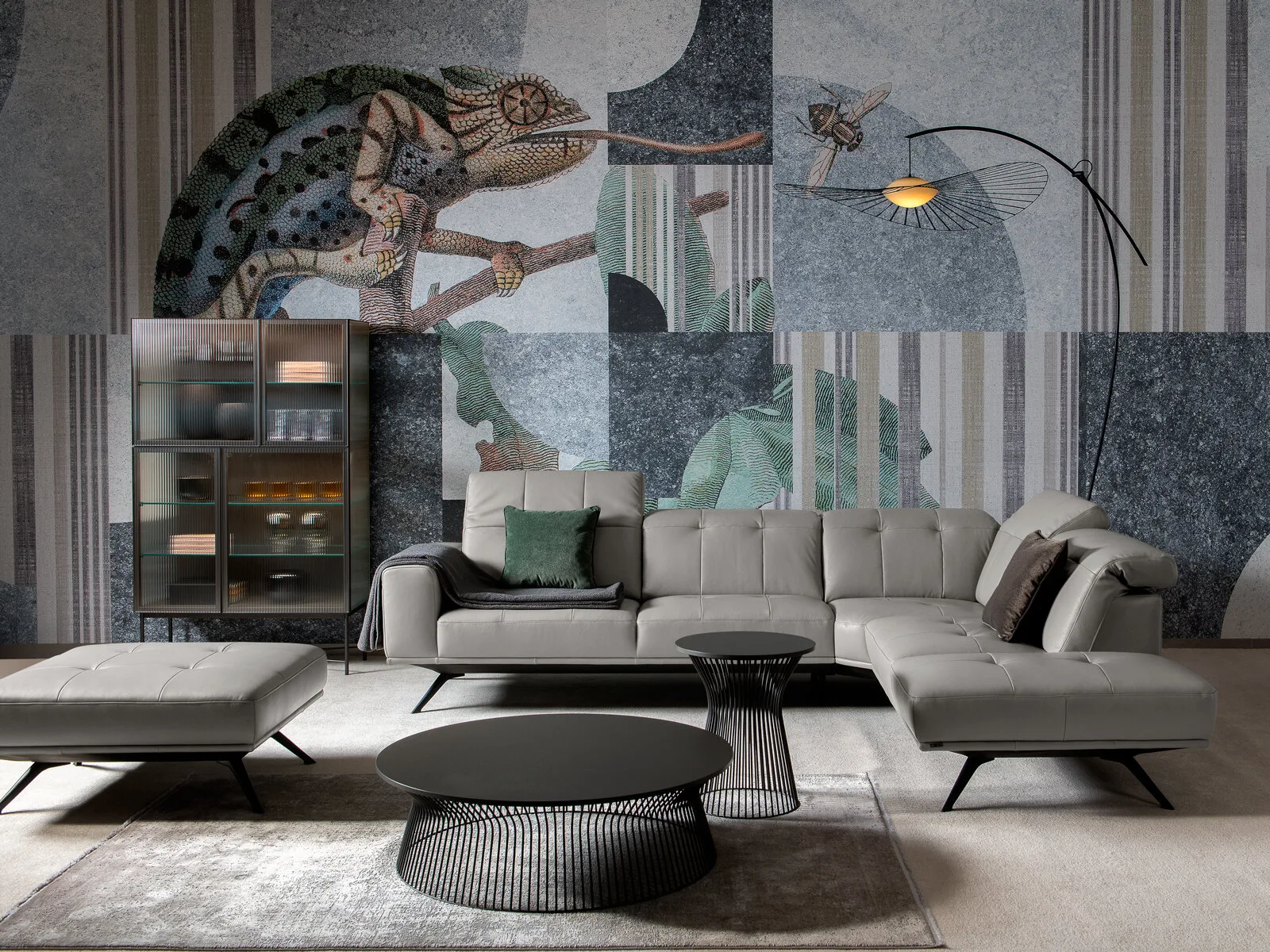 Kler moderni kampinė sofa Verdi