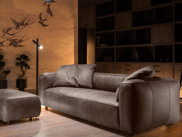 Odinė sofa moderni Kler Camerton