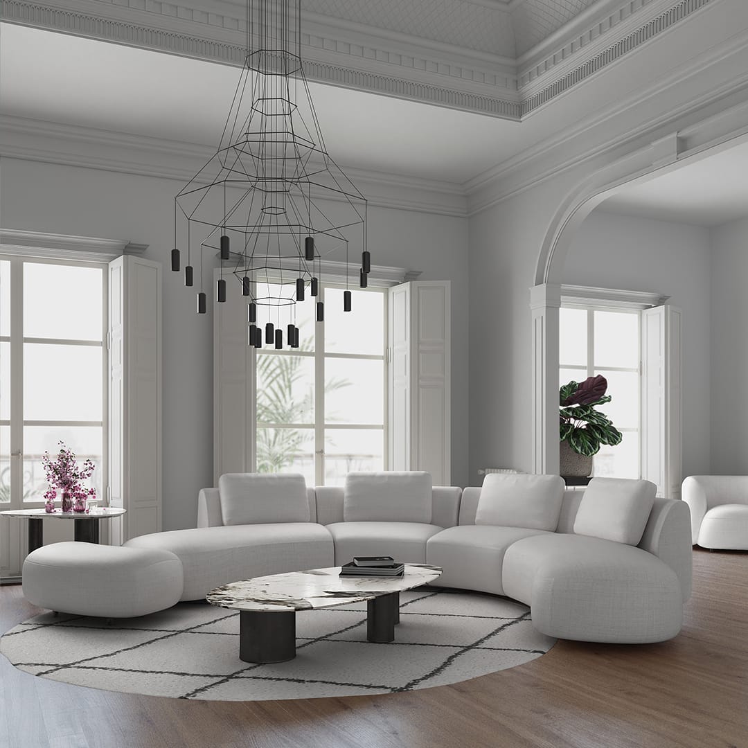 Kampinė sofa Domani Befame moderni 9