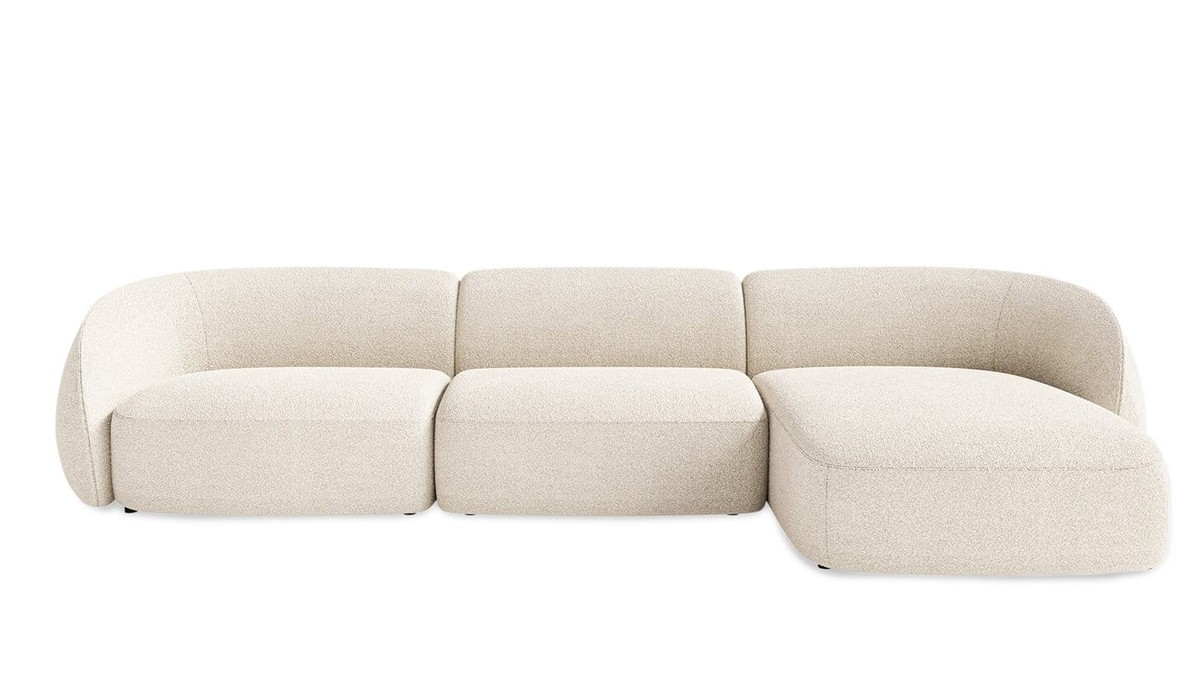 Kler tiesi kreminė modulinė sofa Emotion be pufo