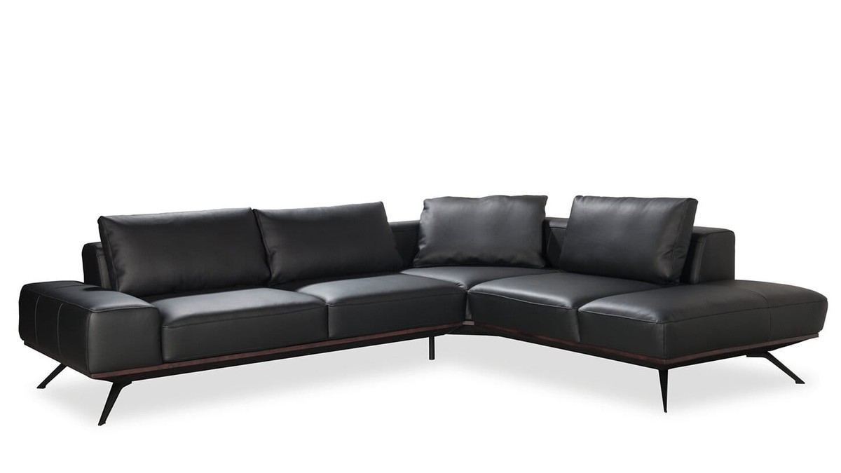 Kler tamsiai pilka kampinė sofa Figaro Uno baltame fone