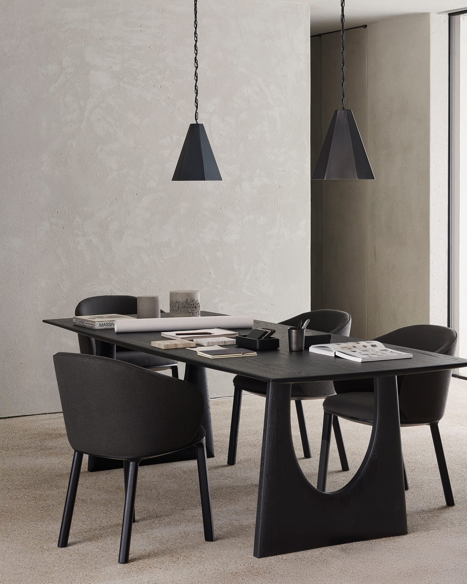 53058 Medinis Itališkas Valgomojo stalas Geometric ilgis 220 cm plotis 100 cm (5)