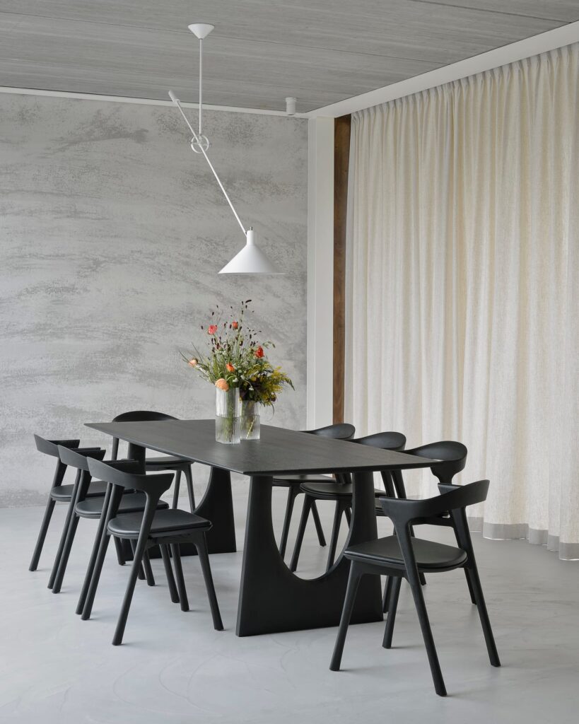 55014 Medinis juodas Valgomojo stalas Geometric ilgis 250 cm plotis 100 cm (18)