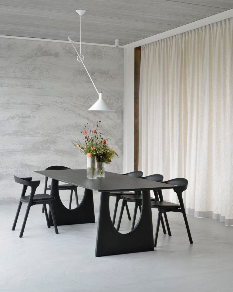 55014 Medinis juodas Valgomojo stalas Geometric ilgis 250 cm plotis 100 cm (22)