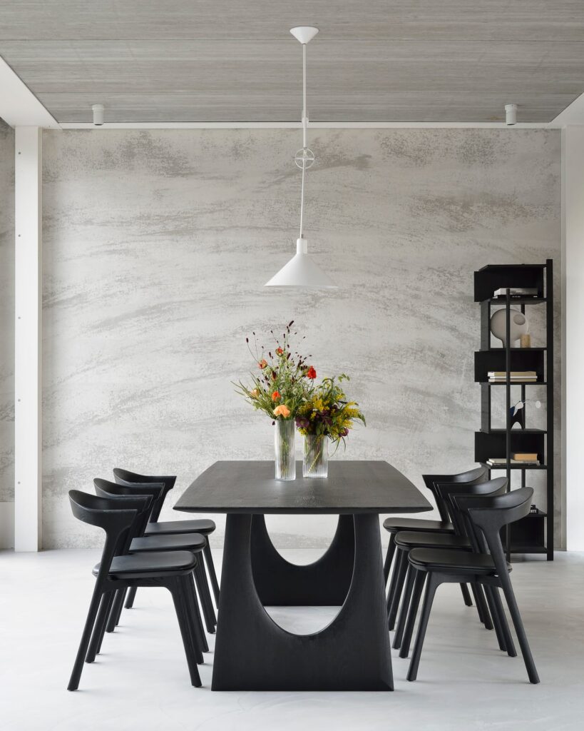 55014 Medinis juodas Valgomojo stalas Geometric ilgis 250 cm plotis 100 cm (34)