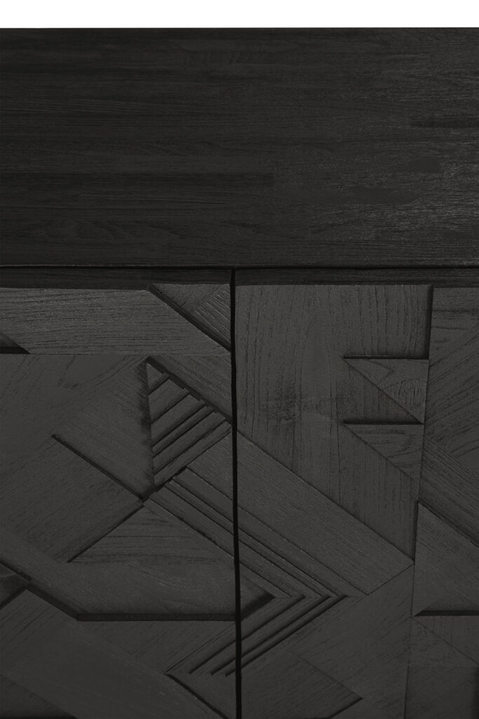 10061 Svetainės komoda Graphic 224x45x80h cm juoda prabangi (10)