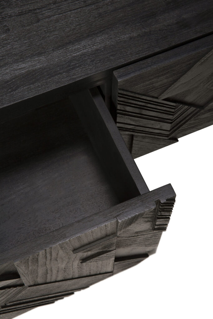 10064 Tv spintelė Graphic 240x45x51h cm juoda prabangi tekstūruota (11)