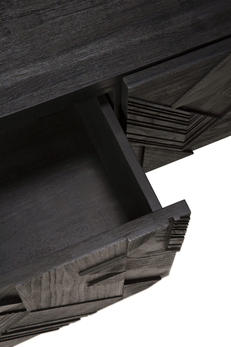 10065 Tv spintelė Graphic 160x45x51h cm juoda stilinga ir prabangi (8)