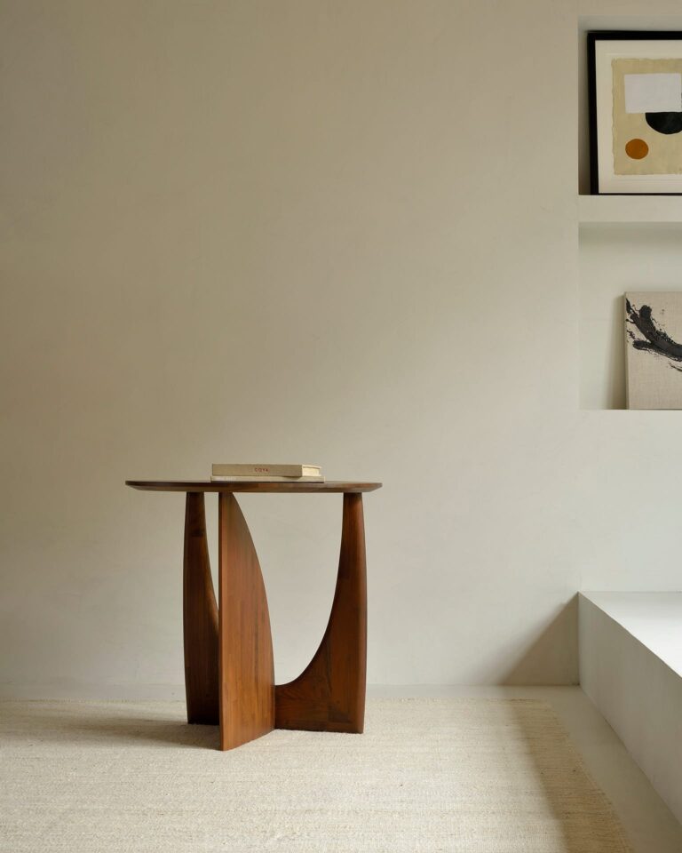 10196 Šoninis staliukas Geometric 51x51x50h cm medinis apvalus modernus (25)