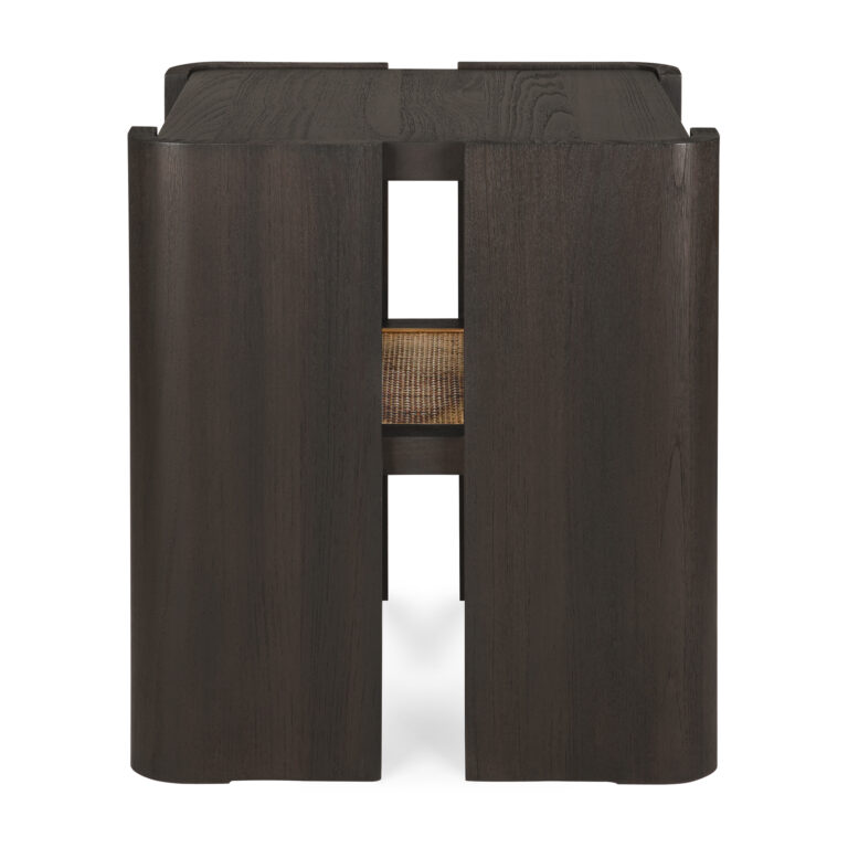 10766 Šoninis staliukas Panel 45x45x50h cm tamsus su medžiu (16)