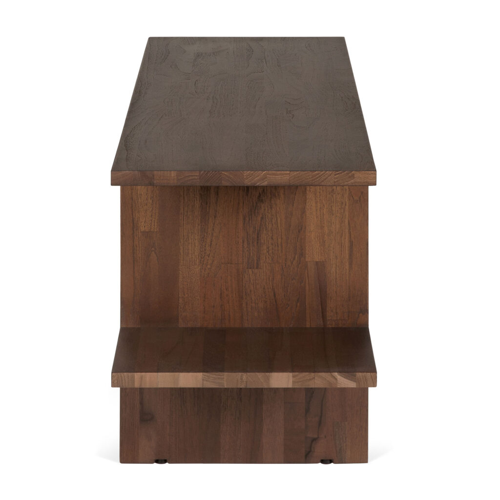 10789 Šoninis staliukas Kabuki 103x30x40h cm tamsaus medžio japoniško ir skandinaviško stiliaus (11)
