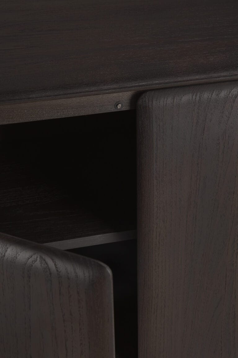 11573 Svetainės komoda PI 230x45x83h cm juoda medinė (17)