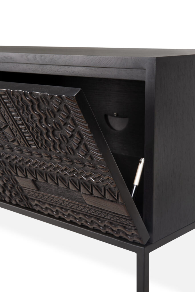 12197 Tv spintelė Tabwa 160x45x51h cm juoda prabangi (9)