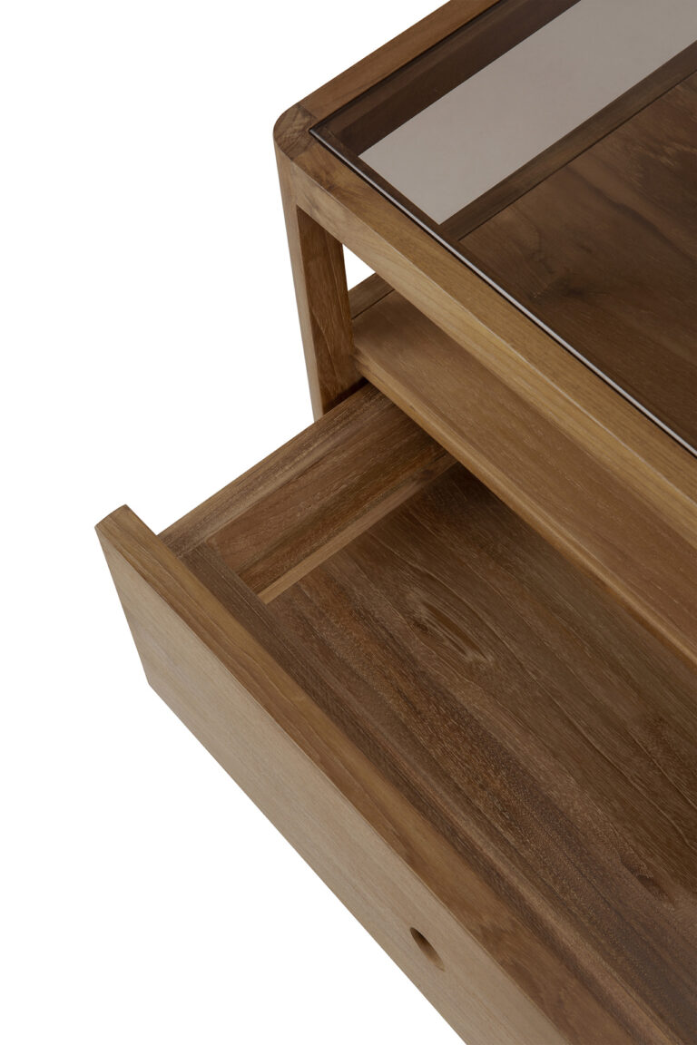 14175 Naktinė spintelė Spindle. Tamsaus medžio skandinaviško stiliaus 55x35x52h cm (12)