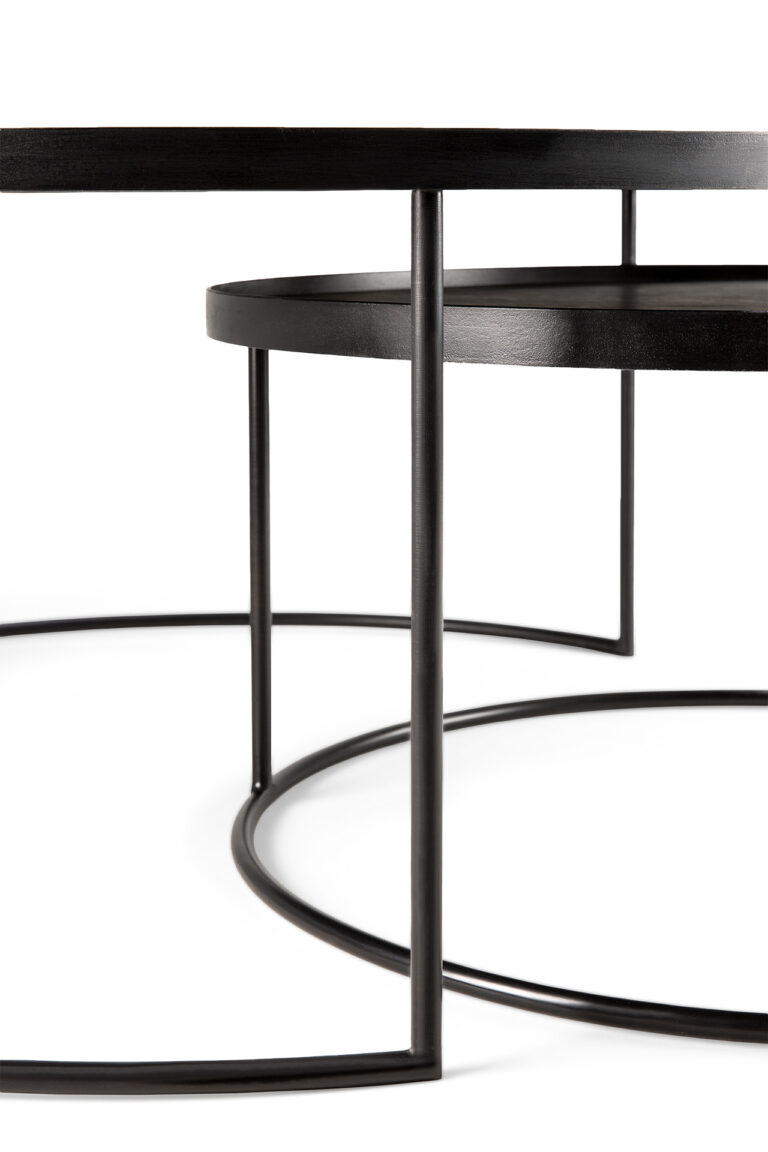 20329 Kavos ir žurnalinis staliukas Tray 62x62x31h cm ir 93x93x38h cm komplektas (5)