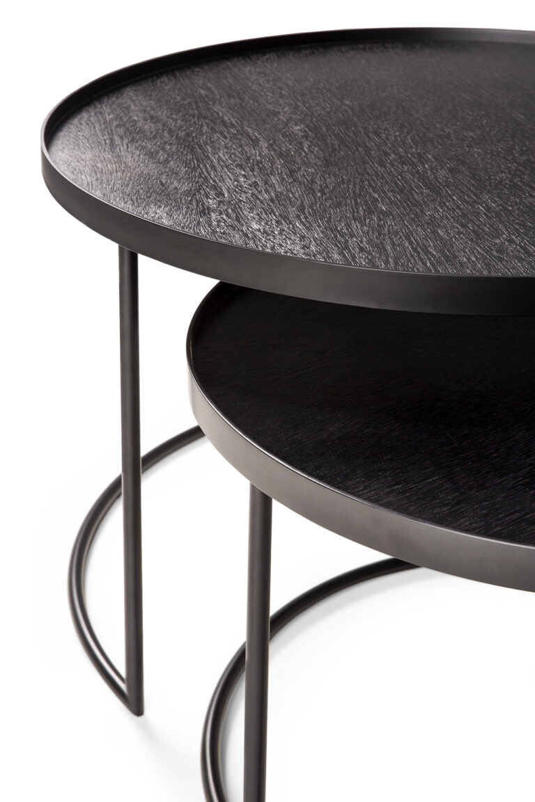 20726 Kavos ir žurnalinis staliukas Tray 49x49x31h cm apvalus komplektas (10)