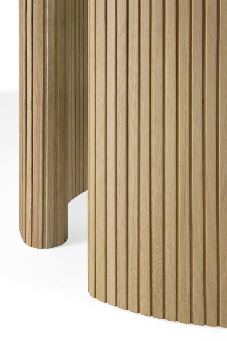 50042 150x150x76h cm Valgomojo stalas Roller Max šviesaus medžio ąžuolo apvalus (6)