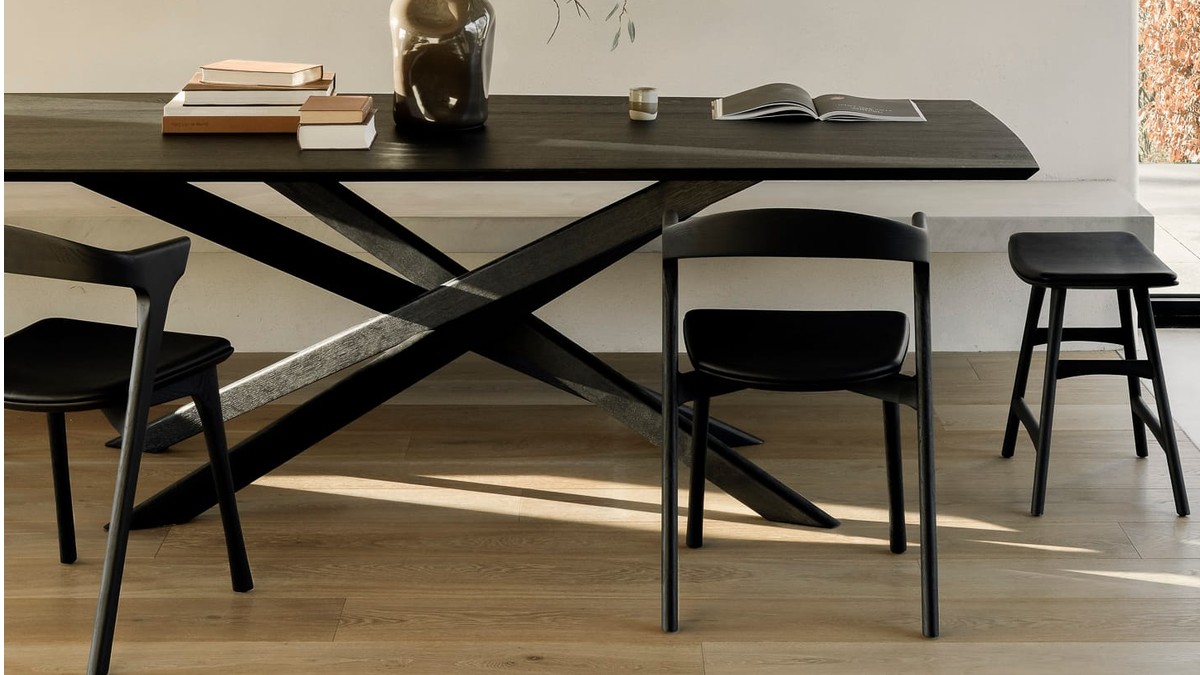 Valgomojo stalas Mikado Oak Black