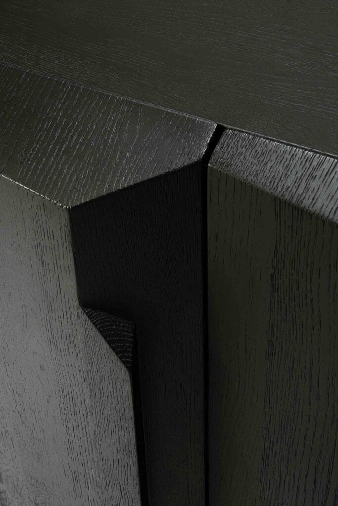 50437 Svetainės komoda Stairs 150x46x80h cm juoda prabangi (11)