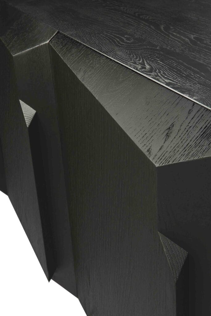 50437 Svetainės komoda Stairs 150x46x80h cm juoda prabangi (8)